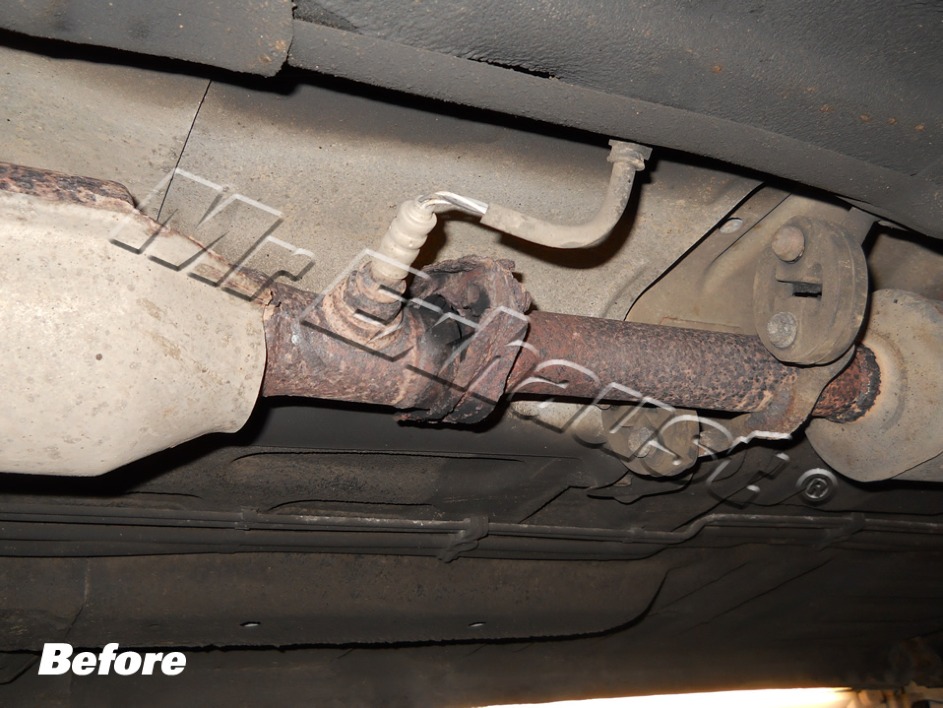 Flange repair on a Chevrolet Matiz
