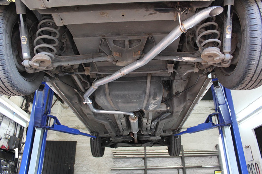 A custom exhaust system for a Fiat Doblo